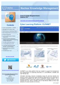 Nuclear Knowledge Management Section September 2014 www.iaea.org/nuclearenergy/nuclearknowledge/ Contents 