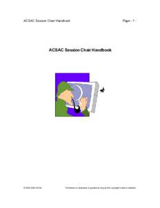 ACSAC Session Chair Handbook  PageACSAC Session Chair Handbook