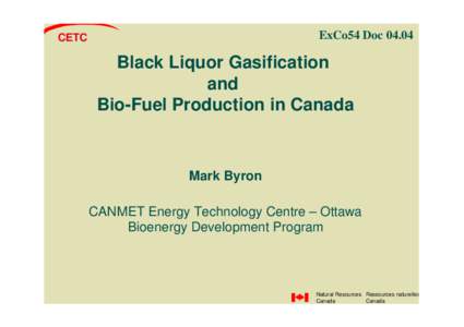 ExCo54 DocCETC Black Liquor Gasification and