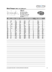 Edelstahlhandelsgesellschaft H.-J. Reich & F.-W. Moll mbH. Blind Flanges  ANSI b 16.5 300lb/sq.in.