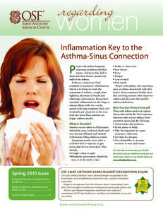 women Inflammation Key to the Asthma-Sinus Connection P