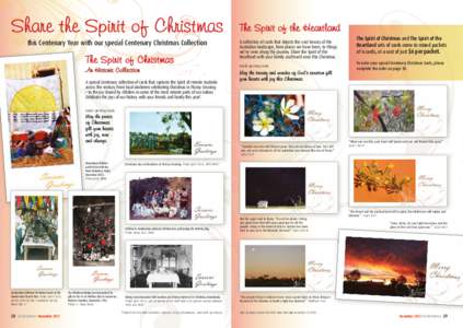 Share the Spirit of Christmas this Centenary Year with our special Centenary Christmas Collection The Spirit of Christmas An Historic Collection A special Centenary collection of cards that captures the Spirit of remote 