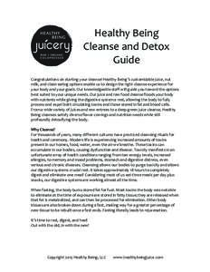    	
   Healthy	
  Being	
   Cleanse	
  and	
  Detox	
  