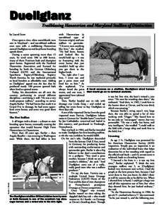 Duellglanz Trailblazing Hanoverian and Maryland Stallion of Distinction Susan J. Stickle  with Hanoverians (a