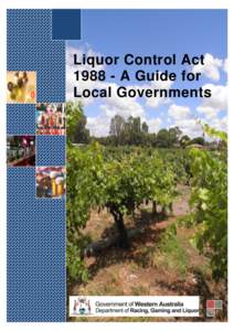 Page |0  Liquor Control Act[removed]A Guide for Local Governments