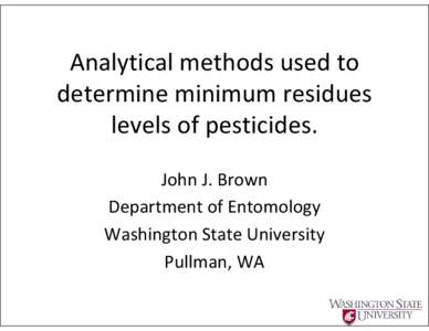 Agriculture / Food and drink / Environmental health / Environmental issues with agriculture / Food safety / Pesticide residue / Food Quality Protection Act / Pesticide / Delaney clause / Environment / Pesticides / Soil contamination