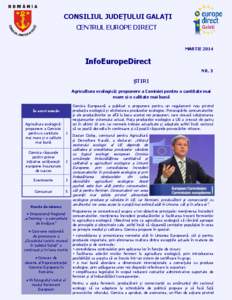 CONSILIUL JUDEȚULUI GALAȚI CENTRUL EUROPE DIRECT MARTIE[removed]InfoEuropeDirect