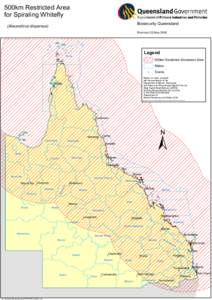 500 km restricted area for Spiraling Whitefly