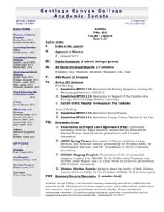 Rancho Santiago Community College District / Academia / California Community Colleges System / Academic Senate