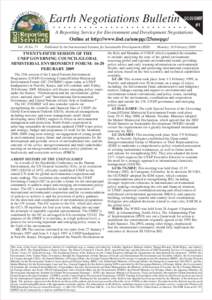 Earth Negotiations Bulletin ..........................  GC-25/GMEF