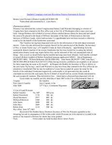 Southern Campaign American Revolution Pension Statements & Rosters Bounty Land Warrant of Robert Gamble BLWt869-300 Transcribed and annotated by C. Leon Harris VA