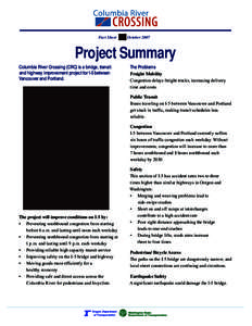 Environmental impact statement / Vancouver /  Washington / Traffic congestion / Transport / Road transport / Columbia River Crossing