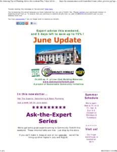 De-cluttering Tips & Plumbing Advice this weekend Plus, 5 days left for June sales (June Update)