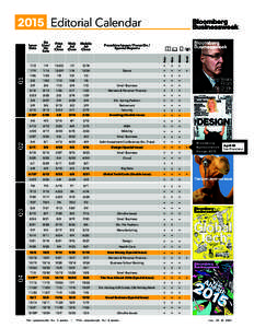 2015 Editorial Calendar  Q4 Q3