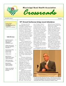 Mississippi Rural Health Association  VOLUME 9, Issue 4 Fall 2013