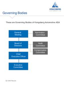Governing Bodies These are Governing Bodies of Kongsberg Automotive ASA General Meeting