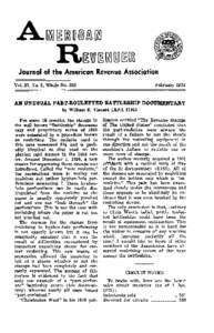 A~~OOO@£~ R~w~~llJJ~rIB Journal of the American Revenue Assocjotion Vol.  ~7,