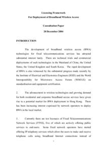 Wireless networking / Metropolitan area networks / Universal Mobile Telecommunications System / IEEE 802 / Network access / WiMAX / Wireless broadband / Wireless local loop / S band / Technology / Electronic engineering / Wireless