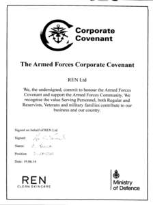 Corporate  Covenant The Armed Forces Corporate Covenant