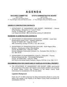 AGENDA BUILDING COMMITTEE 1st April 12, [removed]:00 A.M. Lake Superior Room