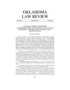 OKLAHOMA LAW REVIEW VOLUME 61 SUMMER 2008