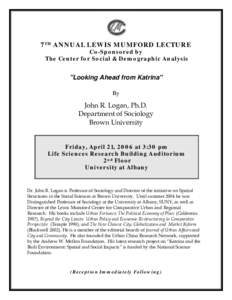 2ND  ANNUAL  LEWIS  MUMFORD  LECTURE