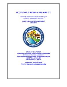 NOTICE OF FUNDING AVAILABILITY
