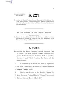 II  111TH CONGRESS 1ST SESSION  S. 227