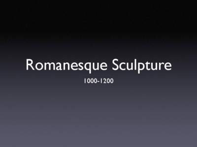 Romanesque Sculpture[removed]
