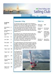 October 2011 newsletter Commodore’s Blog Inside this issue: