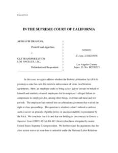 Filed[removed]IN THE SUPREME COURT OF CALIFORNIA ARSHAVIR ISKANIAN,