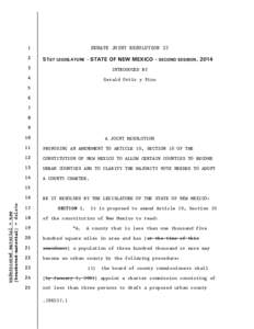 SENATE JOINT RESOLUTION[removed]51ST LEGISLATURE - STATE OF NEW MEXICO - SECOND SESSION, 2014