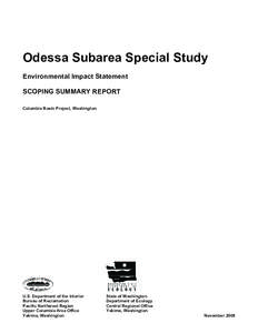 Odessa Subarea Special Study, Environmental Impact Statement Scoping Summary Statement