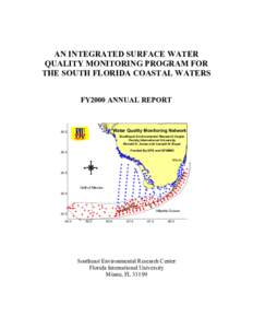 AN INTEGRATED SURFACE WATER QUALITY MONITORING PROGRAM FOR THE SOUTH FLORIDA COASTAL WATERS FY2000 ANNUAL REPORT  Water Quality Monitoring Network