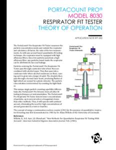 PORTACOUNT PRO® MODEL 8030 RESPIRATOR FIT TESTER THEORY OF OPERATION APPLICATION NOTE RFT-002 The PortaCount® Pro Respirator Fit Tester measures the