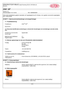 SÄKERHETSDATABLAD enligt Förordning (EG) NrochCDQTM SX® Version 2.0 Revisionsdatum