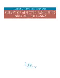 LESSONS FROM THE TSUNAMI:  SURVEY OF AFFECTED FAMILIES IN INDIA AND SRI LANKA  TA B L E O F C O N T E N T S