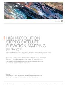 WHITEPAPER  HIGH-RESOLUTION STEREO SATELLITE ELEVATION MAPPING SERVICE