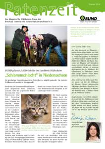 FebruarDas Magazin für Wildkatzen-Paten des Bund für Umwelt und Naturschutz Deutschland e.V. Setzlinge für den Wildkatzen­korridor: Neben zahlreichen Schülern aus Delligsen war auch