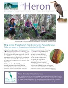 Heron  the Islands Trust Fund  WinterA newsletter from the Islands Trust Fund, a conservancy for Canada’s Islands in the Salish Sea