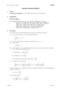 g02gbc  g02 – Regression Analysis nag glm binomial (g02gbc) 1.