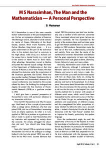 Asia Pacific Mathematics Newsletter 1 M SS Narasimhan, M Narasimhan, The