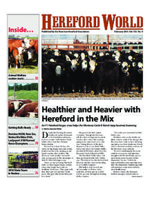 Inside…  Published by the American Hereford Association February 2011; Vol. 101, No. 9