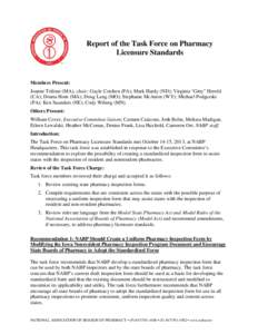 Report of the Task Force on Prescription Drug Diversion from Common Carriers