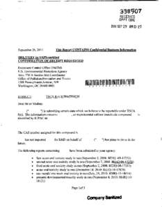 8EHQ-11-17251B  TSCA 8(e) Notice