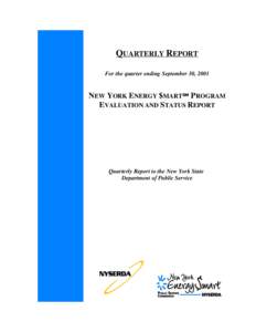 NYSERDA - New York Energy $mart Program Evaluation and Status Report[removed]