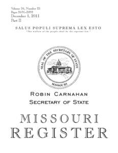 Missouri Secretary of State: Missouri Register