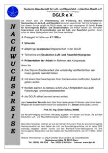 Deutsche Gesellschaft für Luft- und Raumfahrt – Lilienthal-Oberth e.V. - Wissenschaftlich - Technische Vereinigung - DGLR e.V.  N