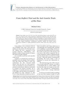 Unfinished novels / Blood libel / Franz Kafka / Diarists / Hilsner Affair / The Trial / Erich Heller / The Castle / Dreyfus affair / Literature / European people / Europe