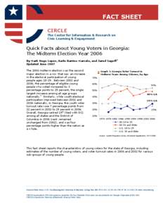 FACT SHEET CIRCLE The Center for Information & Research on Civic Learning & Engagement  Quick Facts about Young Voters in Georgia: